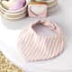 Babador Bandana Listrado Branco/Rosé - imagem 1