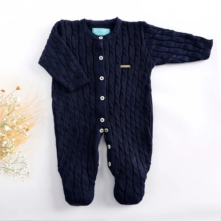 Macacão Tricot Trançado Marinho RN