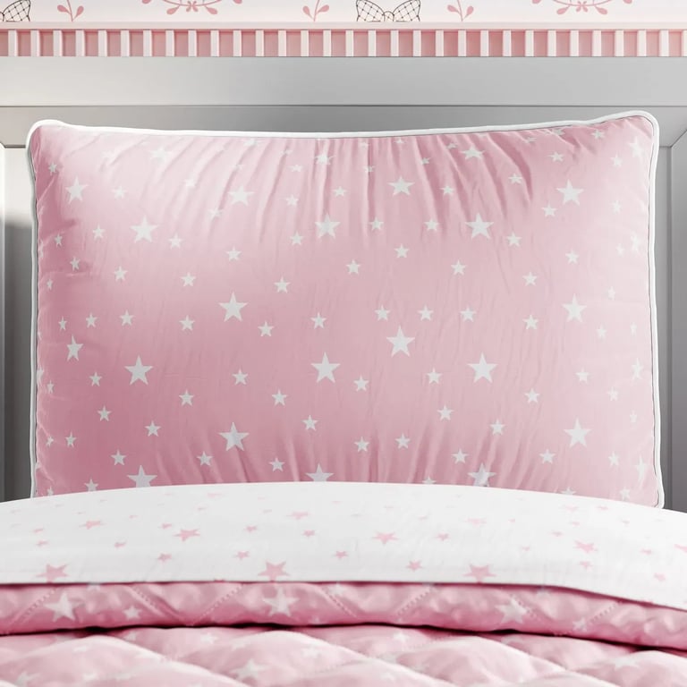 Fronha de Berço Estrelinha Rosa