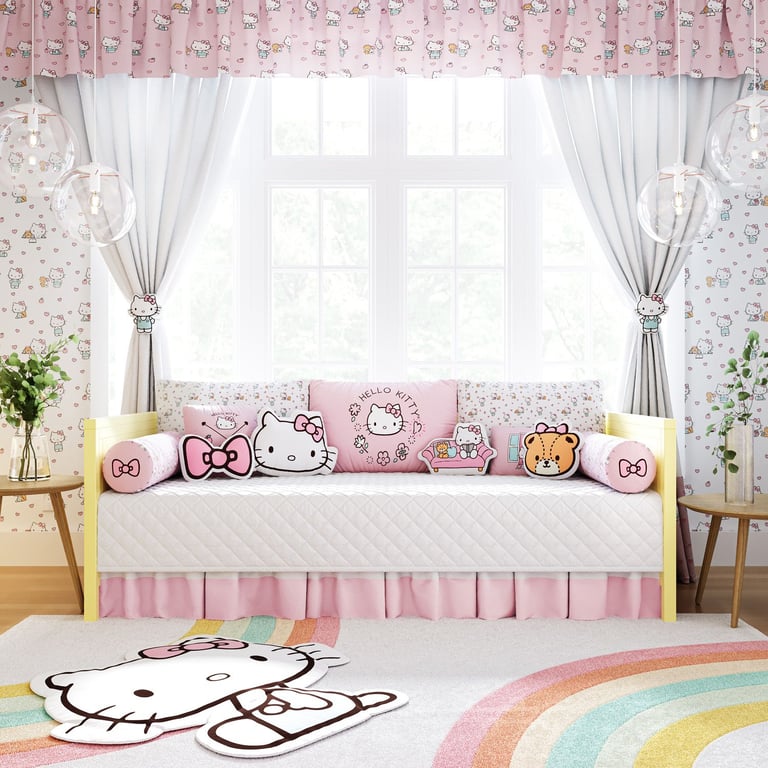 Kit Cama Babá Hello Kitty Branco e Rosa — vista alternativa