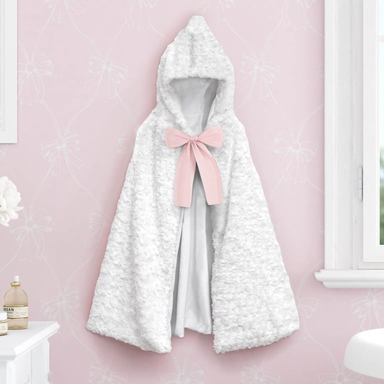 Manta com Capuz Pelúcia Flower Princesa Clássica