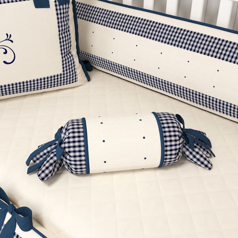 Almofada Apoio Bala Petit Xadrez 60cm