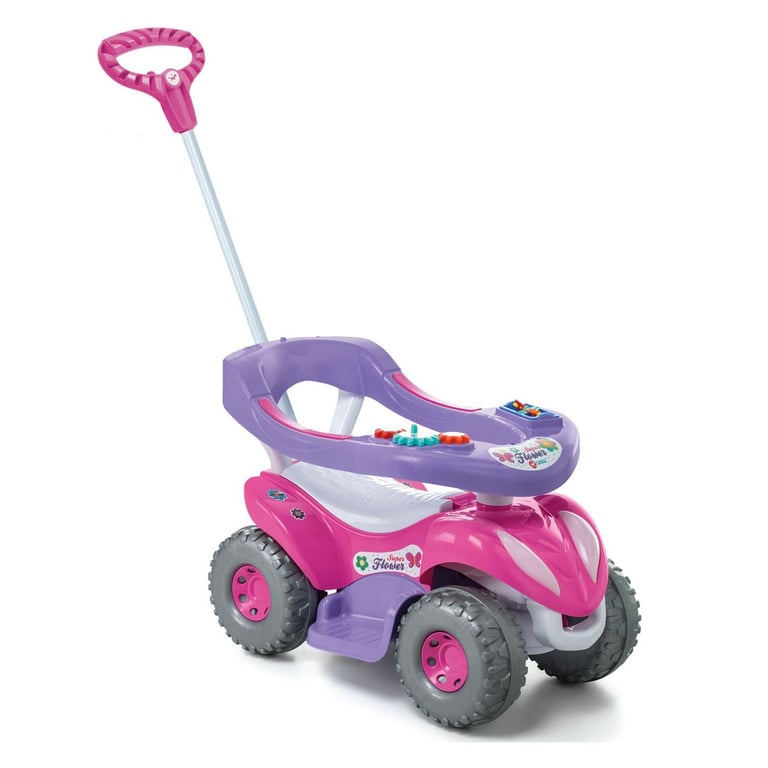 Quadriciclo com Empurrador Super Flower