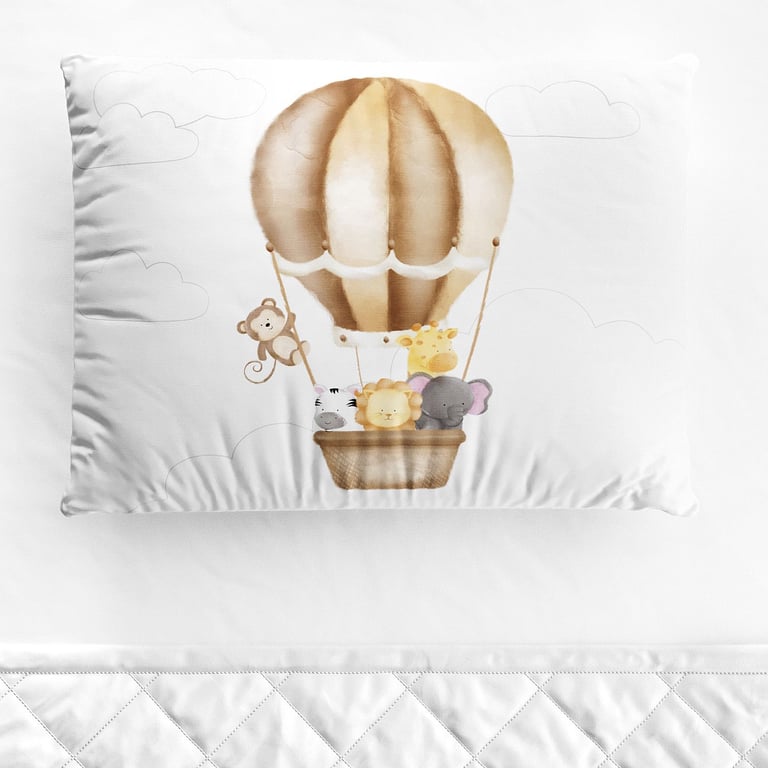 Fronha Bebê Amiguinhos Safári no Balão