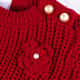 Casaquinho Tricot Menina Flor Vermelho - imagem 1