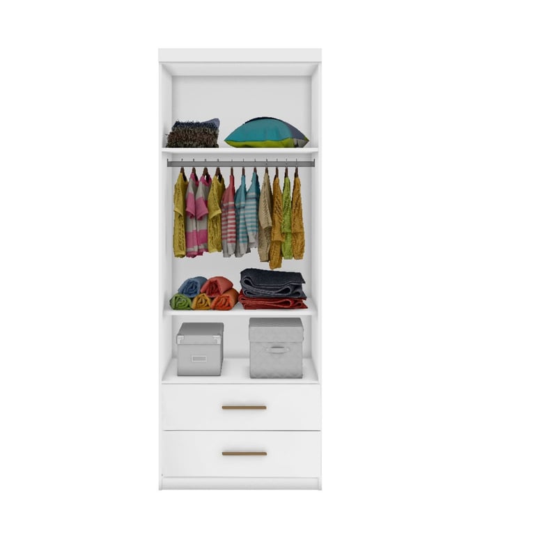 Guarda Roupa Infantil Branco 2 Portas Chiara