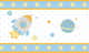Faixa Adesiva de Parede Astronauta Patchwork Azul - imagem 1