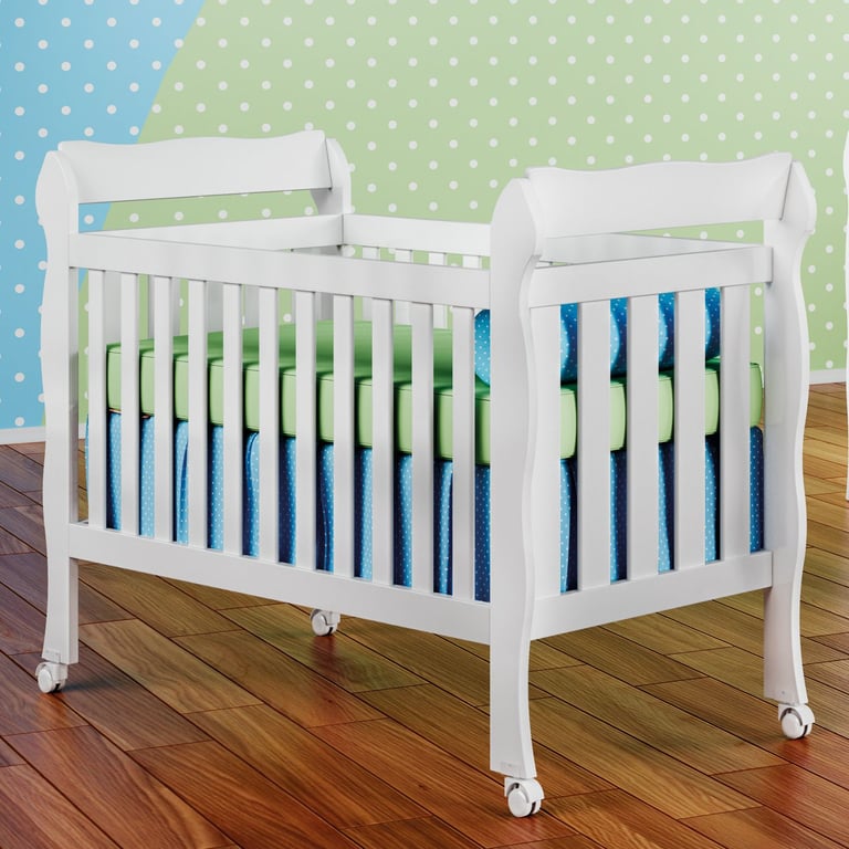 Berço Americano Branco Lila