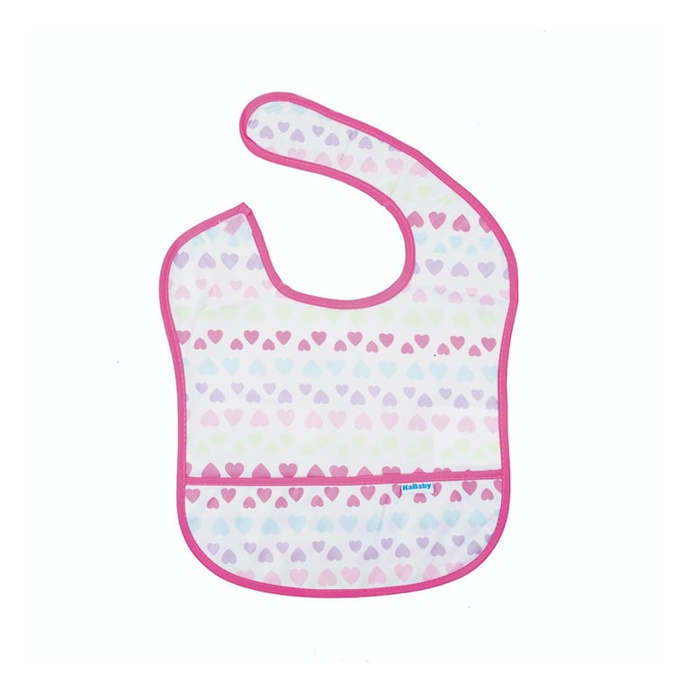 Babador com Bolso Standard Coração Branco
