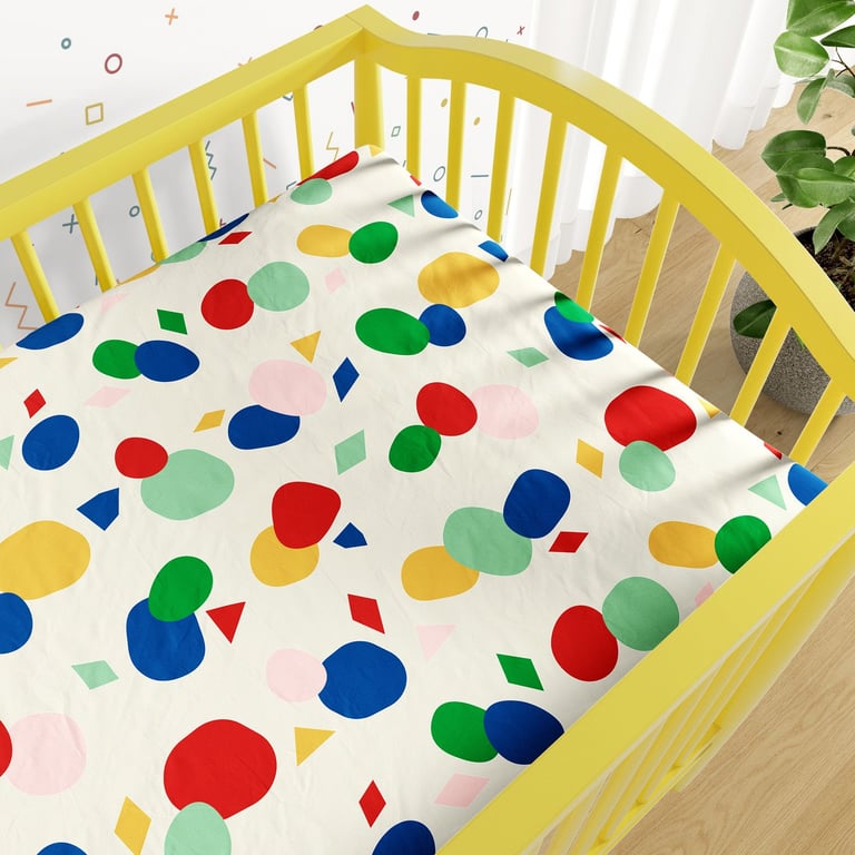 Lençol Berço com Elástico Maxi Geométrico Colorido — vista alternativa