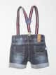 Bermuda Jeans com Suspensório Bebê - imagem 2
