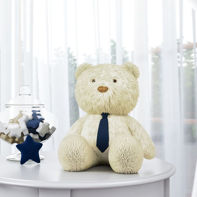 Urso de Pelúcia com Gravata Azul Marinho 52cm