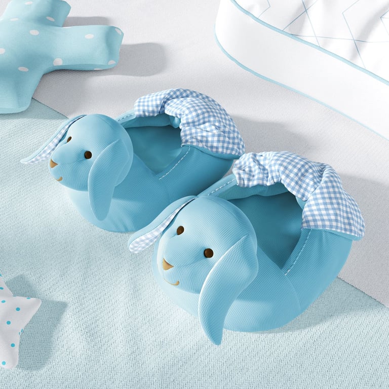 Pantufa de Bebê Coelhinho Bege