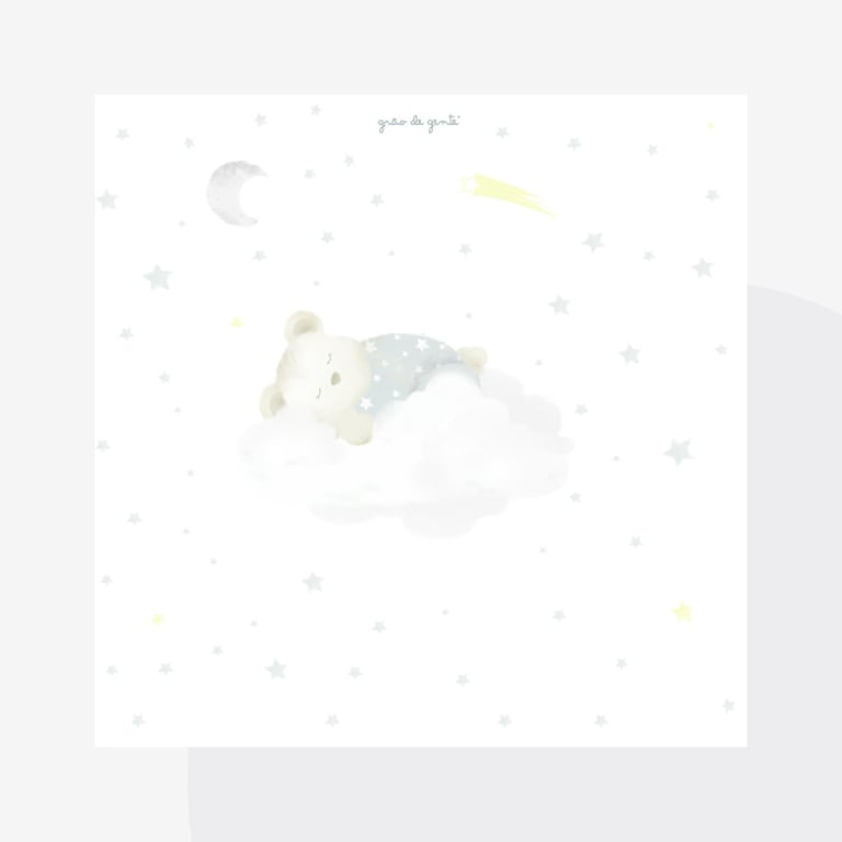 Pôster Adesivo Ursinho na Nuvem