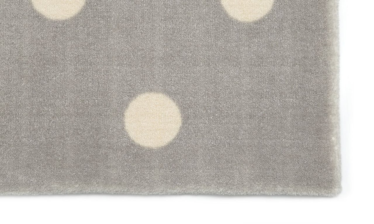 Tapete Retangular Bege Bolão Branco 1,50m — vista alternativa