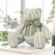 Urso Verde Listrado com Laço Verde 34cm - imagem 1