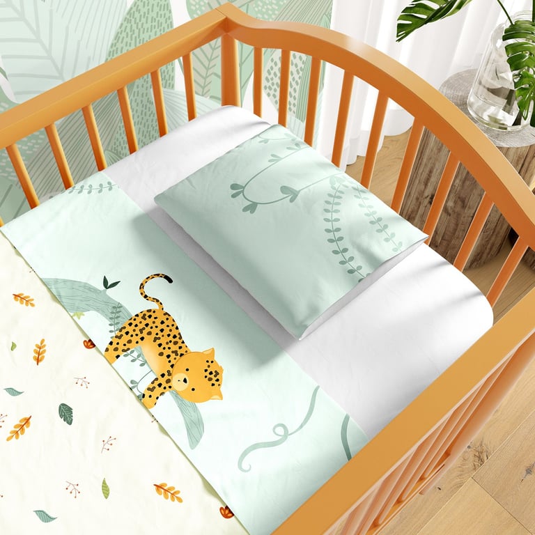 Jogo de Lençol Berço Amiguinha Onça-pintada 3 peças — vista alternativa