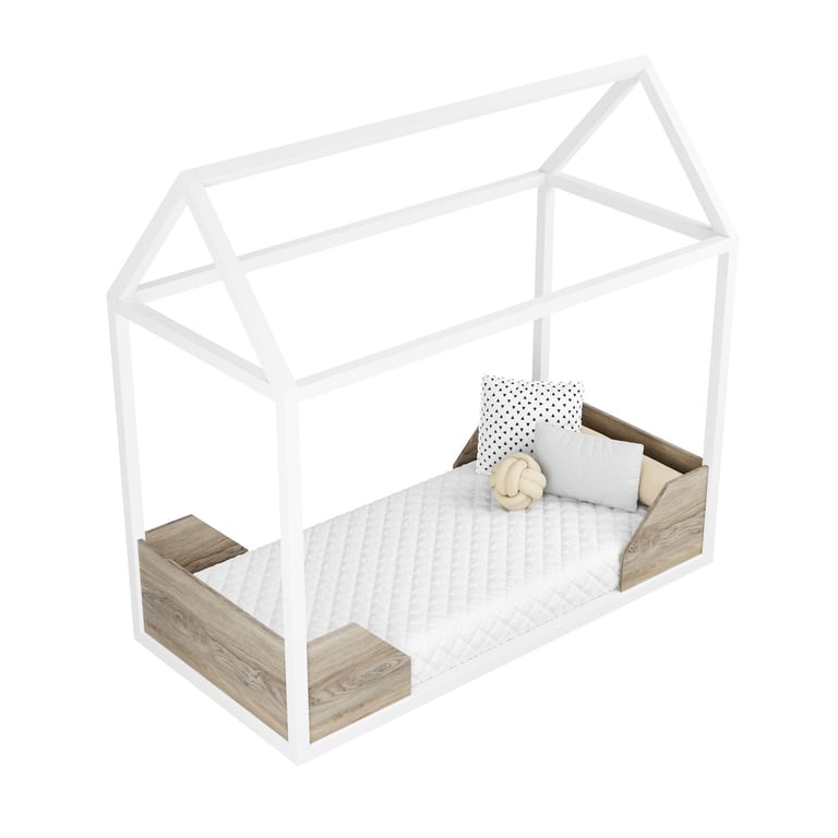 Mini Cama Casinha Montessoriana Branco Portugal — vista alternativa