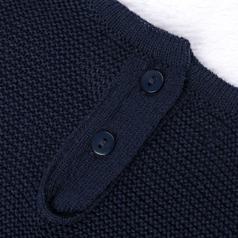 Macacão Tricot Bolsinhos Azul Marinho — vista alternativa