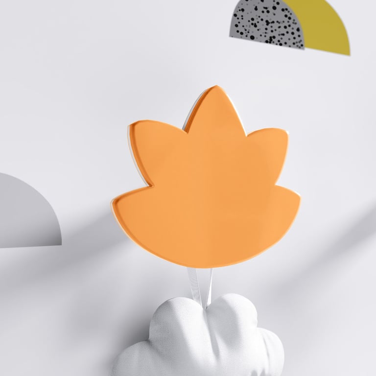 Cabideiro de Parede Folha de Outono Verde