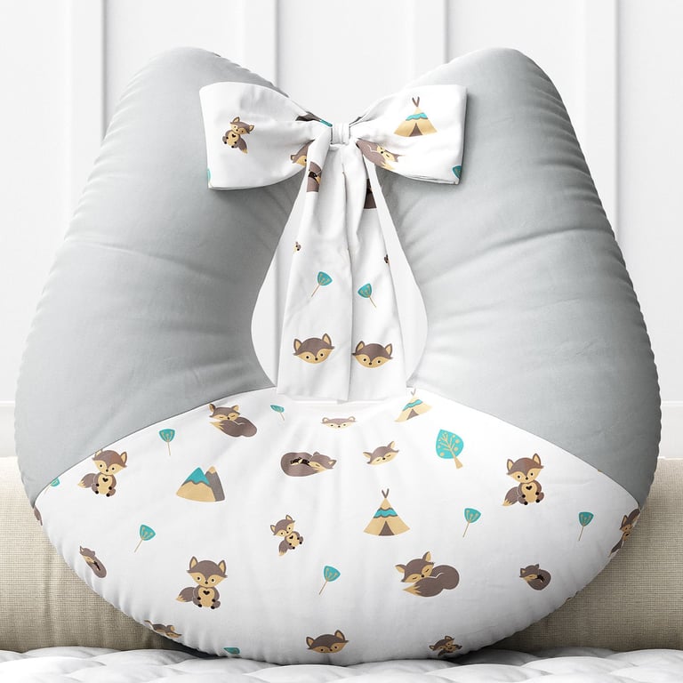 Almofada Amamentação Raposinha Cinza