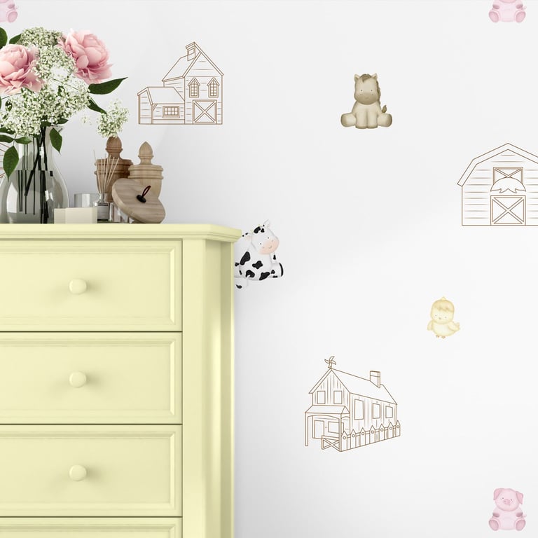 Papel de Parede Amiguinhos Fazendinha 3m