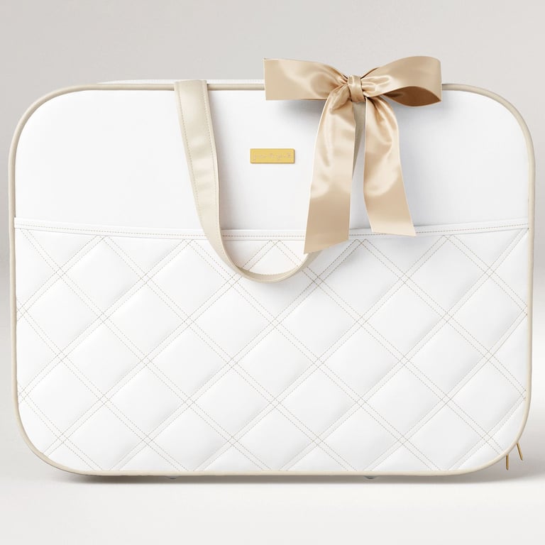 Mala Maternidade Azul Marinho e Bege Luxo 48cm