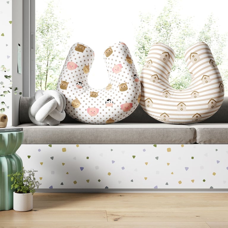 Almofada Amamentação Dupla Face Fazendinha Poá — vista alternativa