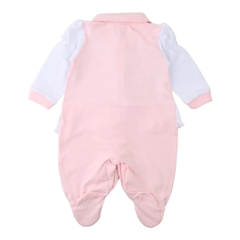 Saída de Maternidade Din Don Bordado Casinha Urso Rosa Claro — vista alternativa