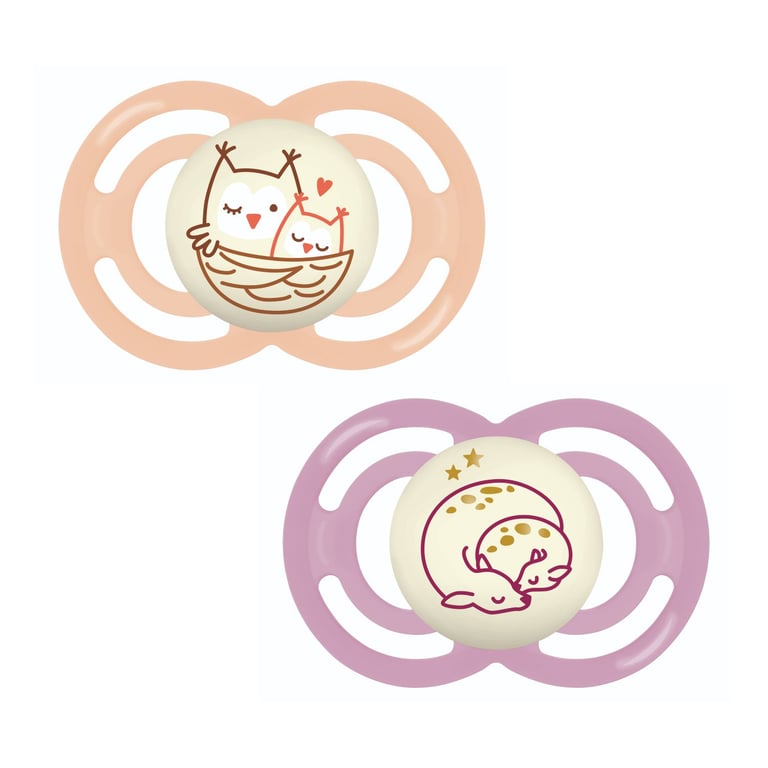 Chupeta Perfect Night (6M+) Dupla Rosa
