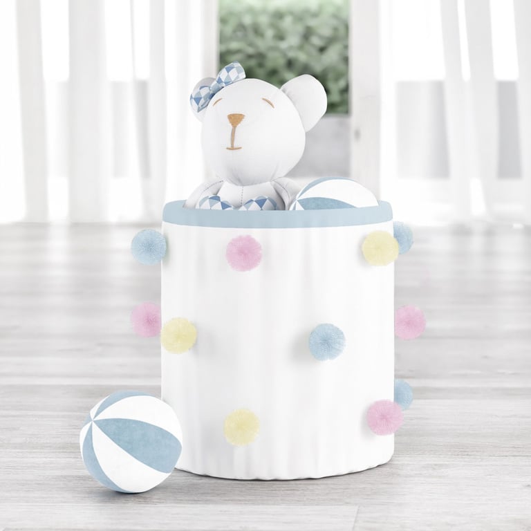 Cesto Organizador para Brinquedos Pompom 35cm