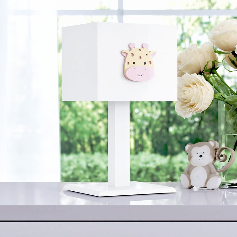 Abajur MDF Girafa Amiguinhos Safári