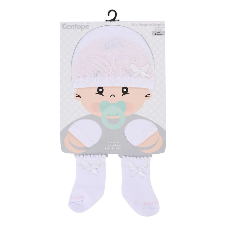 Kit Enxoval Centopé Gorro + Luva + Sapatinho