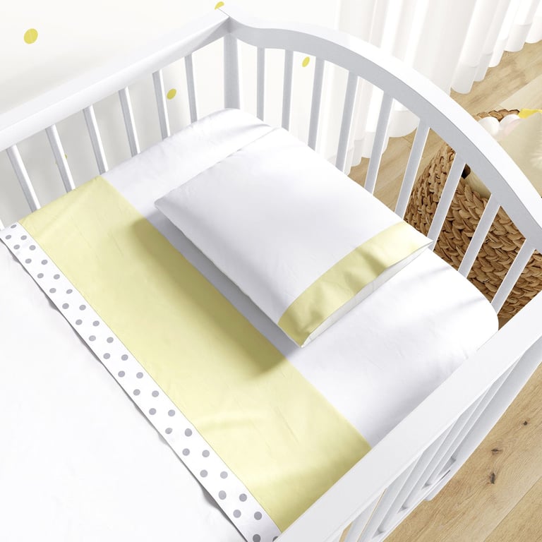 Jogo de Lençol Berço Poá Amarelo 3 peças — vista alternativa