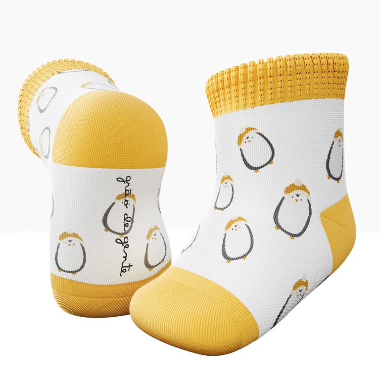 Kit Meia Bebê Trocapé Pinguim Leve 6 Pague 5 Pares — vista alternativa