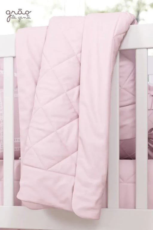 Edredom de Berço Pantografado Rosa