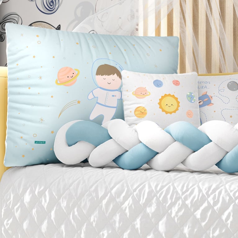 Kit Berço Trança Menino Astronauta