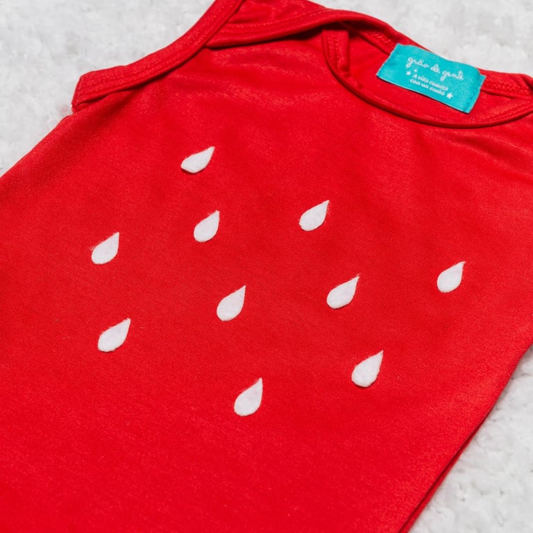 Fantasia Morango Bebê com Saia de Tule 4 Peças — vista alternativa