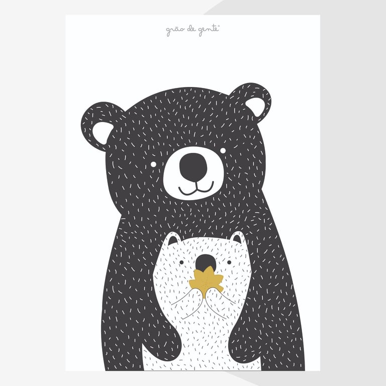 Pôster Adesivo Mamãe Ursa