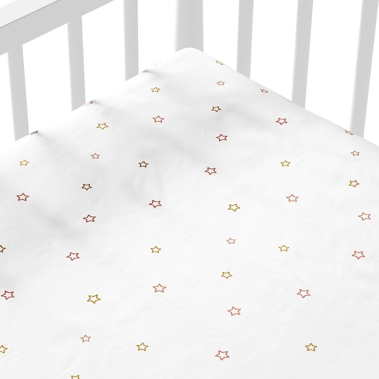 Lençol Berço com Elástico Estrelinha Boho