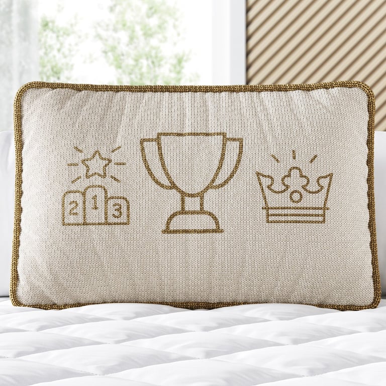 Almofada Retangular Tricot Campeão Bege 35cm