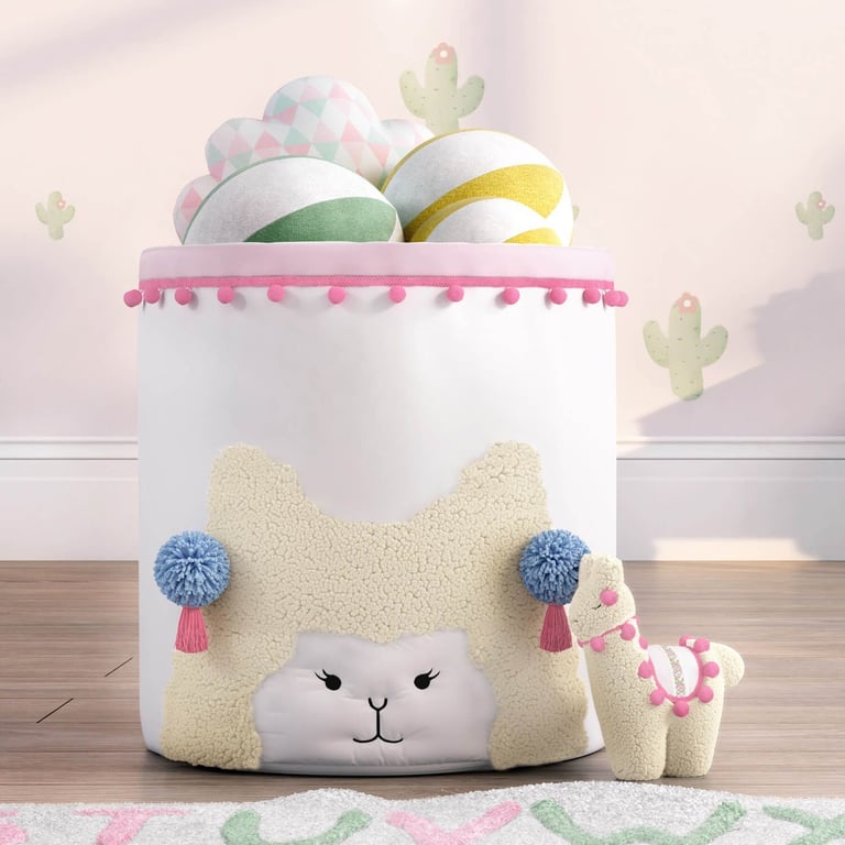 Cesto Organizador para Brinquedos Lhama 28cm