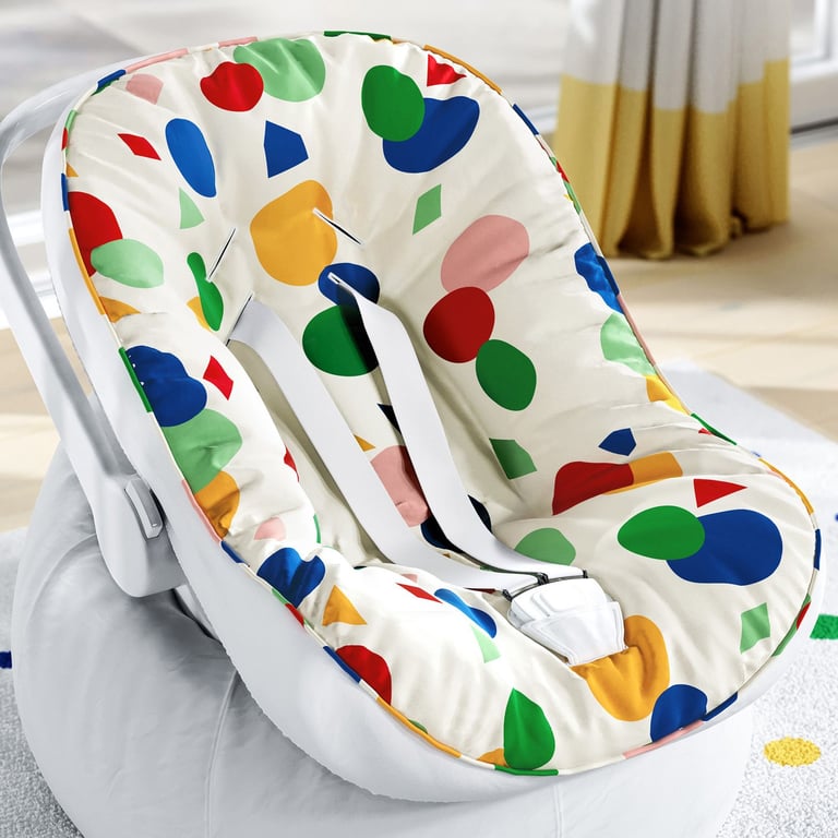 Capa de Carrinho com Protetor de Cinto Colorido Geométrico Moderno