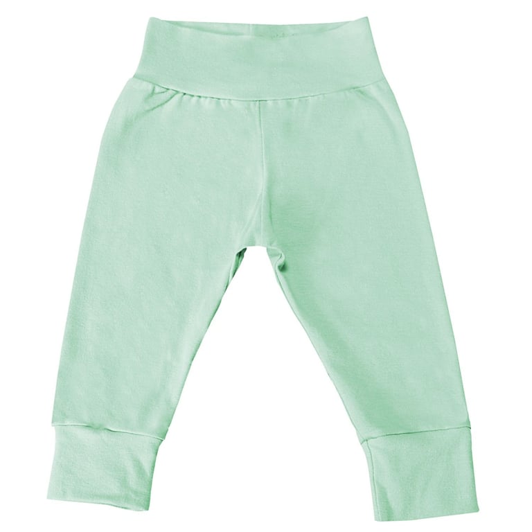 Mijão com Cós Alto e Pé Reversível Verde 3 a 6 Meses