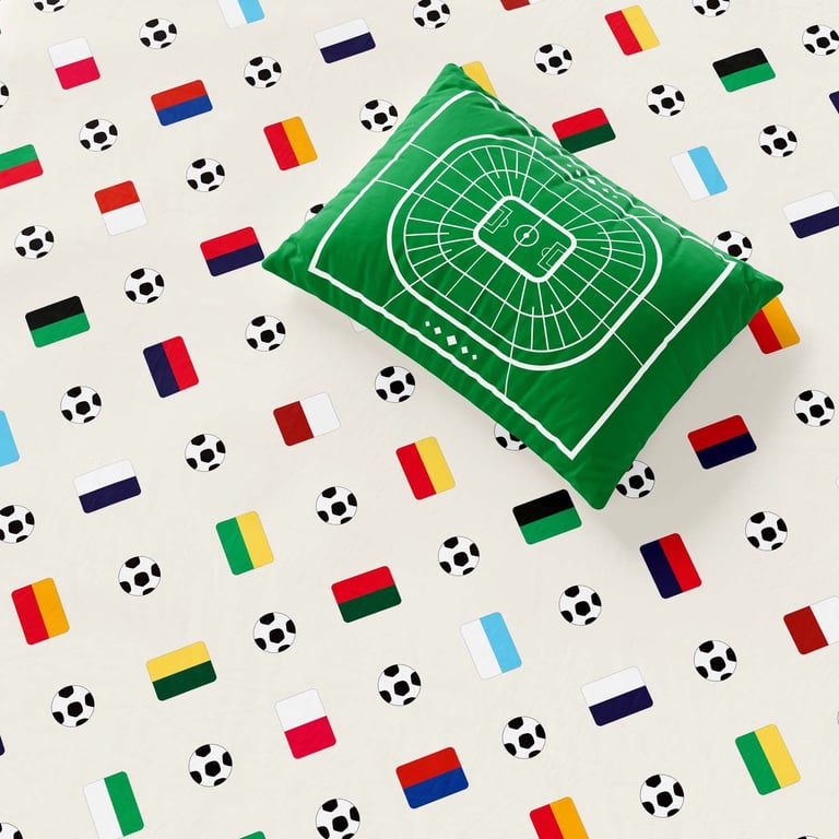 Jogo de Lençol Mini Cama Bandeiras Seleções do Mundo — vista alternativa