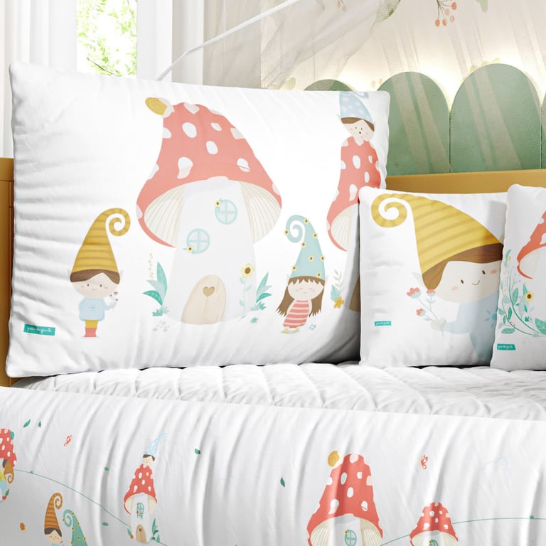 Kit Berço Casinha Cogumelo