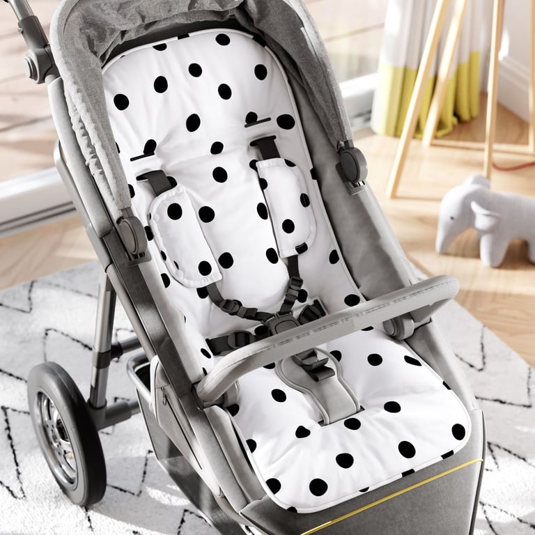 Capa de Carrinho com Protetor de Cinto Maxi Poá Preto