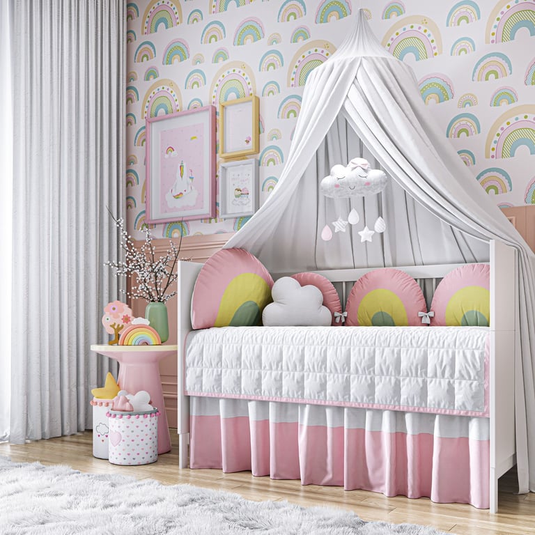 Kit Berço Amiguinhas Arco-íris — vista alternativa