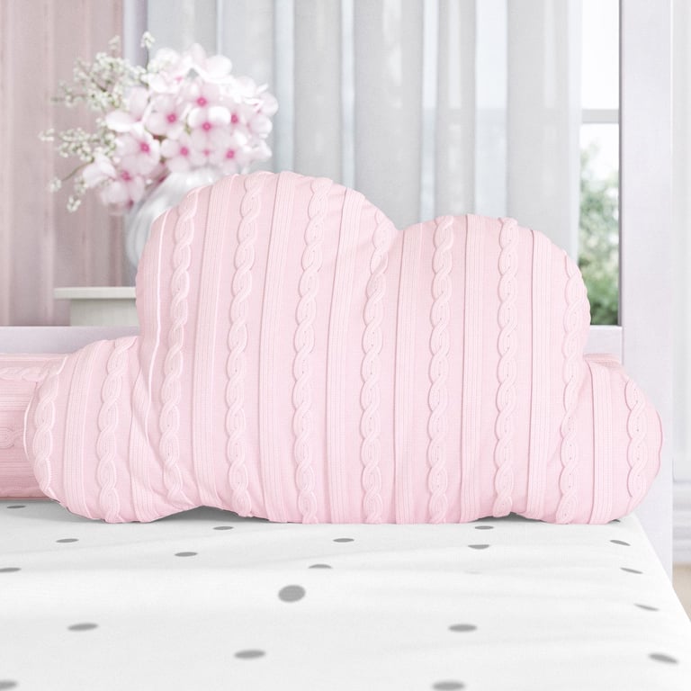 Almofada Nuvem Tricot Rosa 47cm