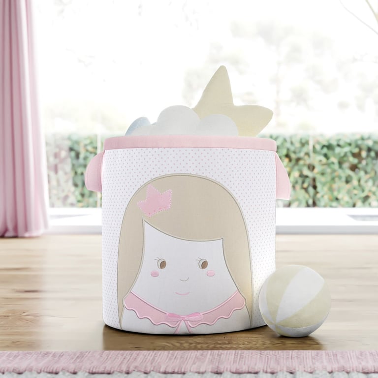 Cesto Organizador para Brinquedos Amiguinha Princesa 28cm